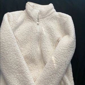 Fila white fuzzy Jacket